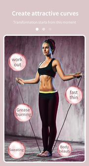 Jump Rope - Jump Rope for Men, Weighted Jump Rope, Jump Rope for Women, Adjustable Length, Smart App, LCD Counter, Durable PVC, 2-in-1 Ropeless & Traditional Modes for Home, Gym, Office, Outdoor Use