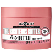 Soap & Glory The Righteous Moisturizing Body Butter - Hydrating Vegan Body Moisturizer for Dry Skin with Shea Butter, Vitamin E & Rosehip Seed Oil - Rich Cream for Women & Men (300ml)