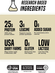 Outwork Nutrition Whey Isolate Protein Powder - Accelerates Muscle Building & Recovery - Low Lactose, Gluten-Free - Post Workout Supplement - Enhanced Protein Synthesis, Vanilla, 1.6lbs