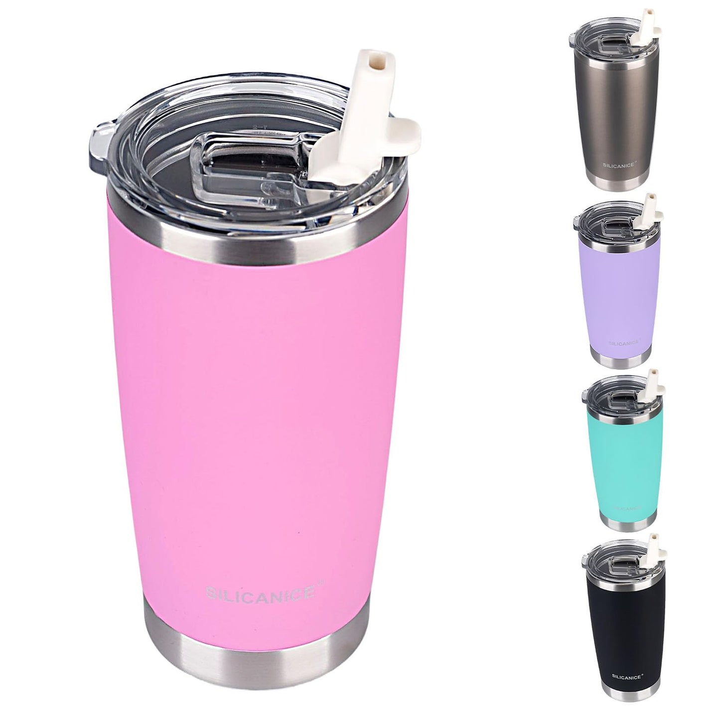 Black 20 oz Stainless Steel Double Wall Vacuum Insulated Tumbler with Lid - Dishwasher Safe & Spill Proof Travel Coffee Iced Cup & Mug For Men,Durable Coating Scratch Resistant Outdoor,Hot Cold Drink