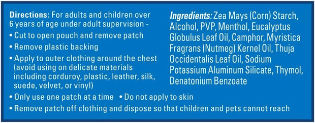 Vicks Children's VapoPatch, Wearable Mess-Free Aroma Patch, Soothing & Comforting Non-Medicated Vicks Vapors, For Children Ages 6+, 5ct - Pack of 2