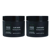 Tiege Hanley Mens Detoxifying Facial Clay Mask, 2 Oz (1-Pack) - Deep Pore Cleansing Charcoal Face Mask with Natural Kaolin Clay Absorbs Excess Oil & Reduces Appearance Pores - Skin Care for Men