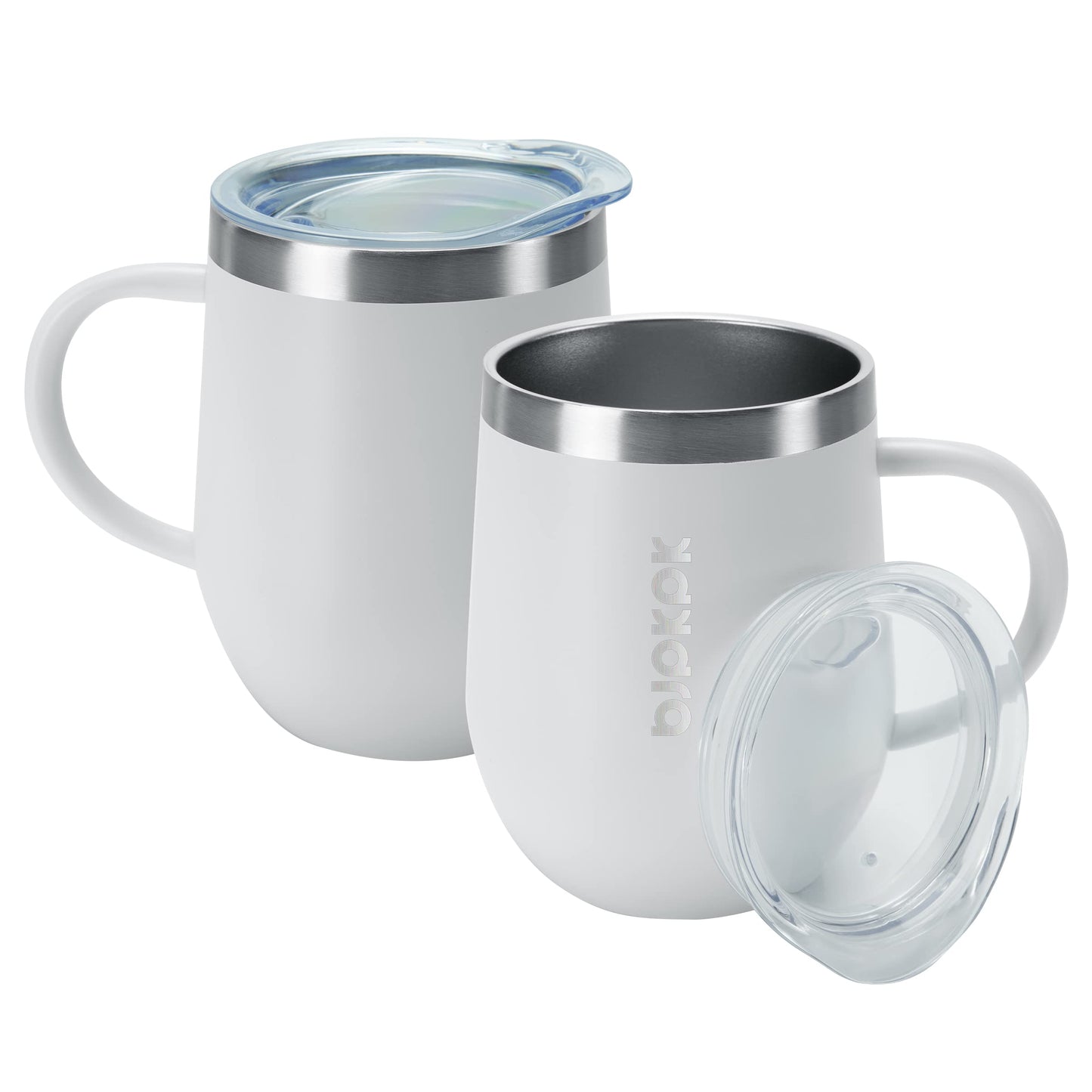 BJPKPK 2 pcs Insulated Coffee Mug, 12 oz Stainless Steel Insulated Coffee Tumbler with Lid for Hot Drinks & Cold Drinks- Turquoise
