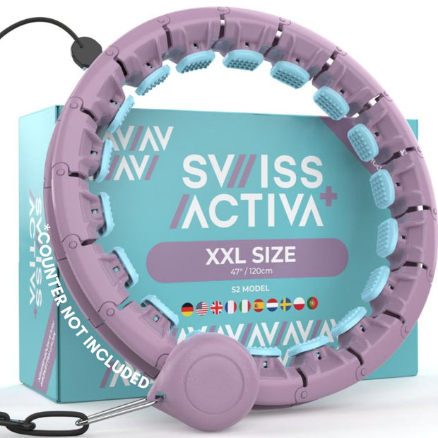 Swiss Activa+ Smart Hula Hoop - Infinity Hoop for Adults - Won't Fall Off - Weight Loss Exercise Equipment