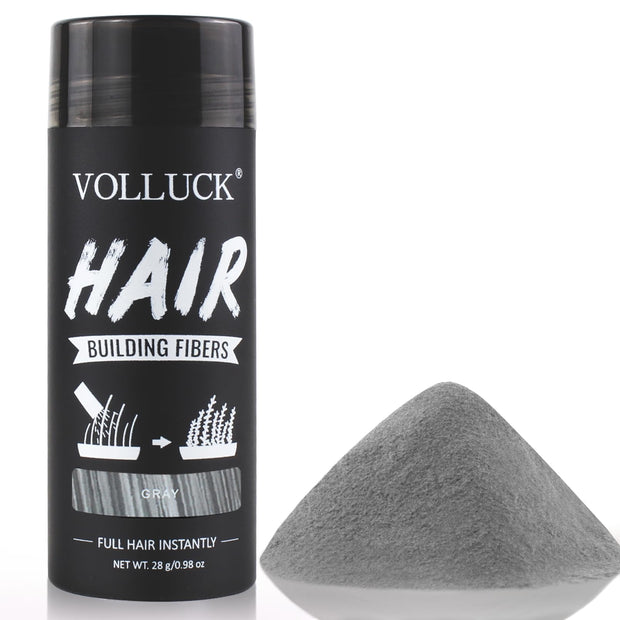 VOLLUCK Hair Fibers for Thinning Hair, Instant Coverage Hair Building Fibers for Women and men, Natural Hair Powder for Conceal Hair Loss 28 g (Dark Brown)