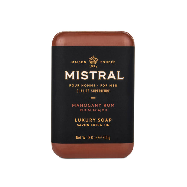 Mistral Cedarwood Marine Luxury Bar Soap for Men | Men’s Natural Soap Bar | Paraben, Phthalates Free | Moisturizing & Triple-Milled Natural Soap for Men - Made in France | Large, 8.8 oz