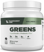 Transparent Labs Prebiotic Greens - Superfood Powder & Antioxidants Supplement with Organic Spirulina, Chloerra, Acacia, & Green Banana Powder - 30 Servings, Peach Mango