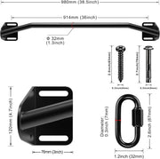 SELEWARE Heavy Duty Welded Pull Up Bar, Versatile Doorway Wall Mount, Joist Mounted, and Ceiling Mounted Chin Up Bars, Thick Metal Sturdy Construction for Full Body Workouts Support 500 lbs