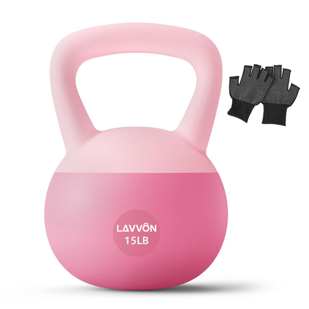 Soft Kettlebell - Cushioned Impact-Resistant Base and Anti-Slip, Kettle bell Anti-Slip Grip Weight for Home Workouts, Safe Strength Training Kettlebells Sets for Women & Men, With Non-slip Gloves