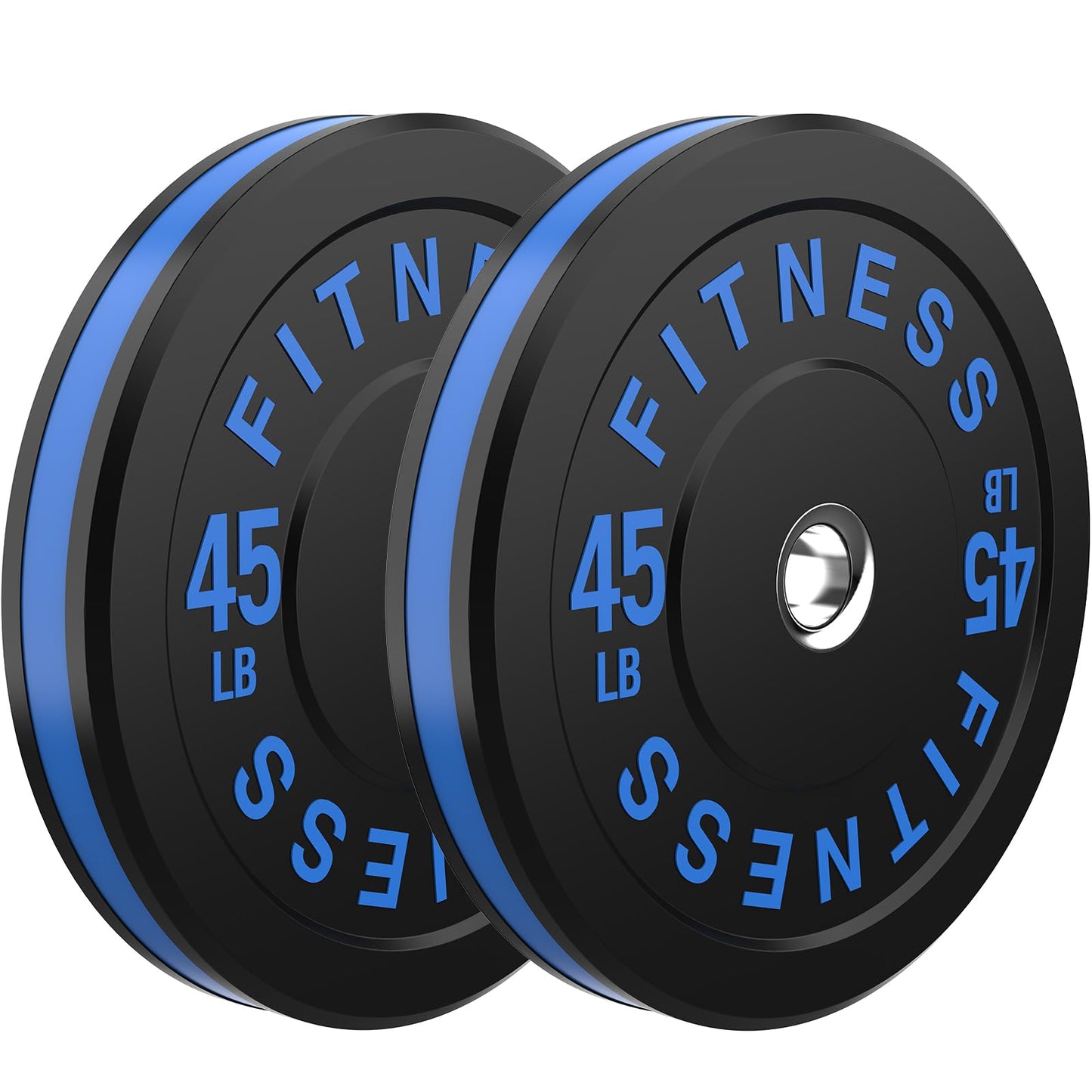 2 Inch Bumper Plates，10-500lbs，Barbell Rubber Olympic Weight Plates Set for Home Gym, Strength Training & Weight Lifting, Multiple Options Colors