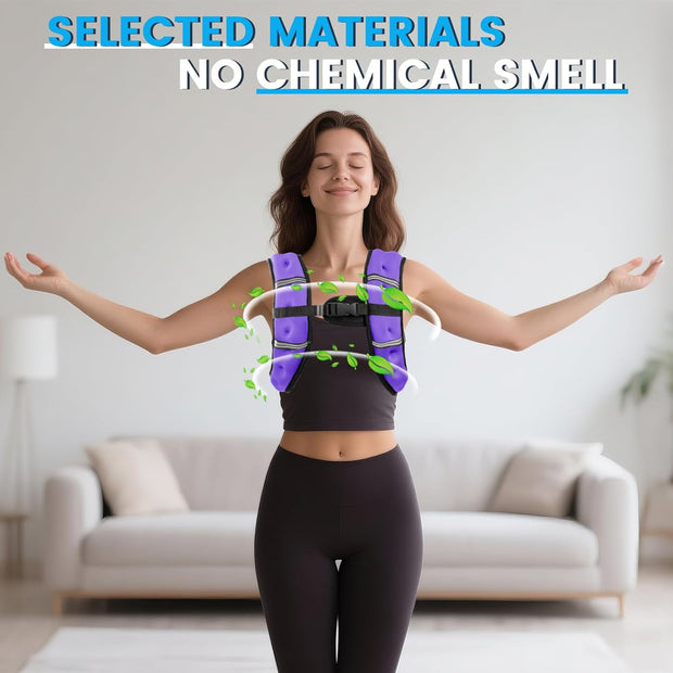 Weighted Vest for Woman Men, 6lb/8lb/12lb/16lb/20lb/30lb Weight Vest with Reflective Stripe, Weight Vests Adjustable for Walking, Weight Loss, Training, Running