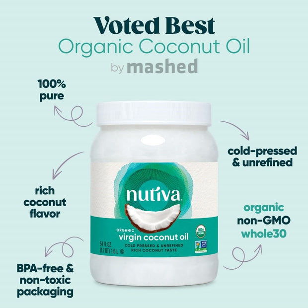 Nutiva, Organic Coconut Oil, 54 Fl Oz