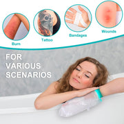 Waterproof Leg Cast Cover for Showering, Reusable Shower Sleeve for Lower Leg After Surgery, Watertight Non-Slip Adult Fracture Protector Bag, Water Proof Medical Covers for Calf/Ankle/Wound/Bandages