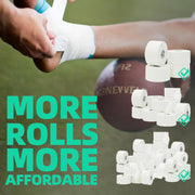 OK TAPE Athletic Sports Tape（32-Rolls - 45ft Per Roll Very Strong Tape for Athlete & Sport Trainers & First Aid Injury Wrap, Perfect for Fingers Ankles Wrist on Bat, Hockey Stick - White