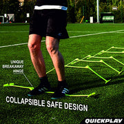 QUICKPLAY PRO Quick-Click Adjustable Speed Hurdles, Set of 6 | 3 Heights in One (6", 9", 12") | All-in-One Agility & Plyometric Training Hurdles | Patented, Portable & Durable