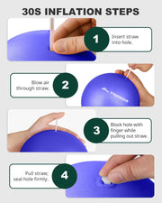 Trideer Pilates Ball 9 Inch, Small Exercise Ball with Exercise Guide for Yoga, Core Training, Physical Therapy, Balance, Stability, Stretching