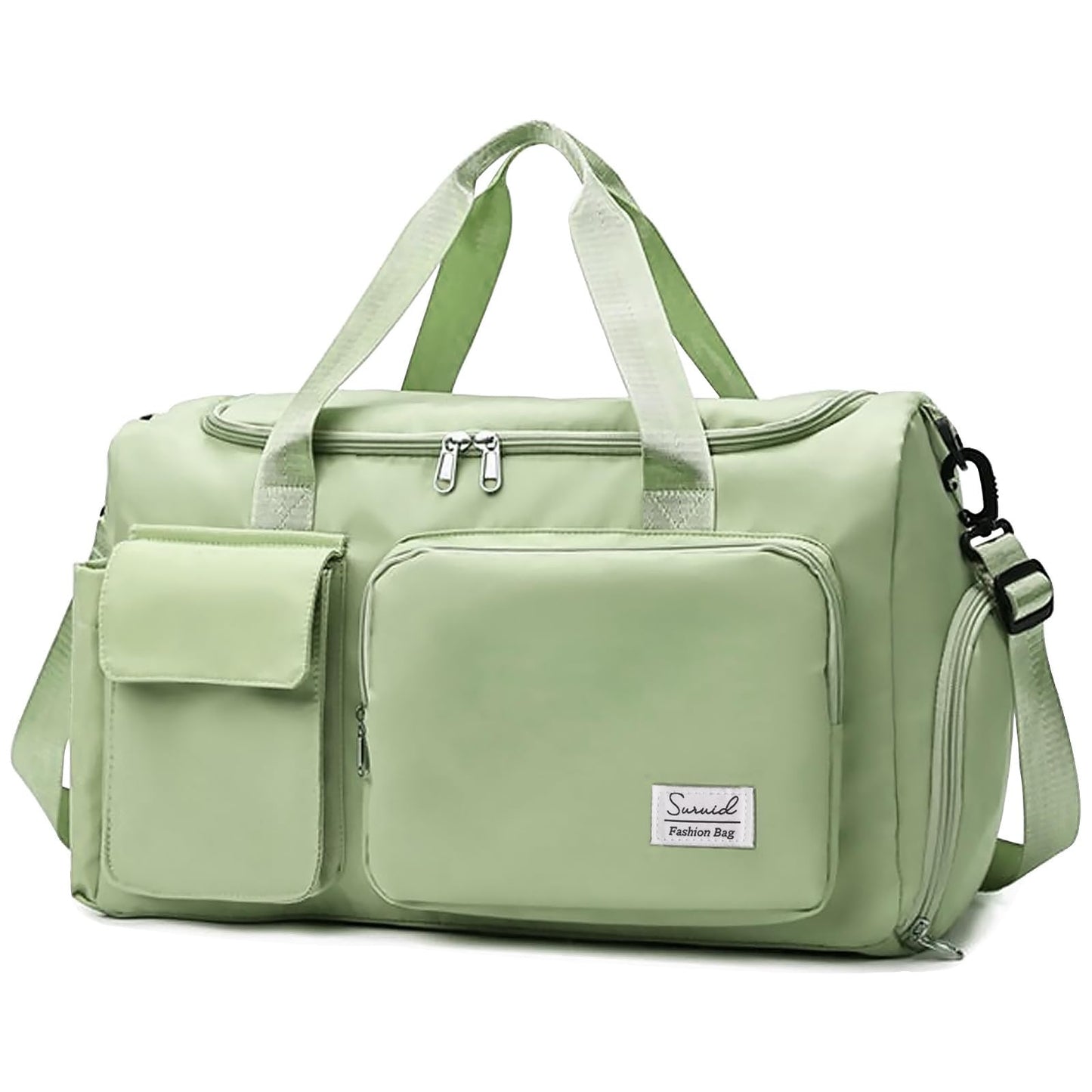 Travel Yoga Duffel Bag with Shoes Compartment Sports Gym Handbag with Dry Wet Separated Pocket for Training Men and Women, Overnight /Weekender Bag - Pink