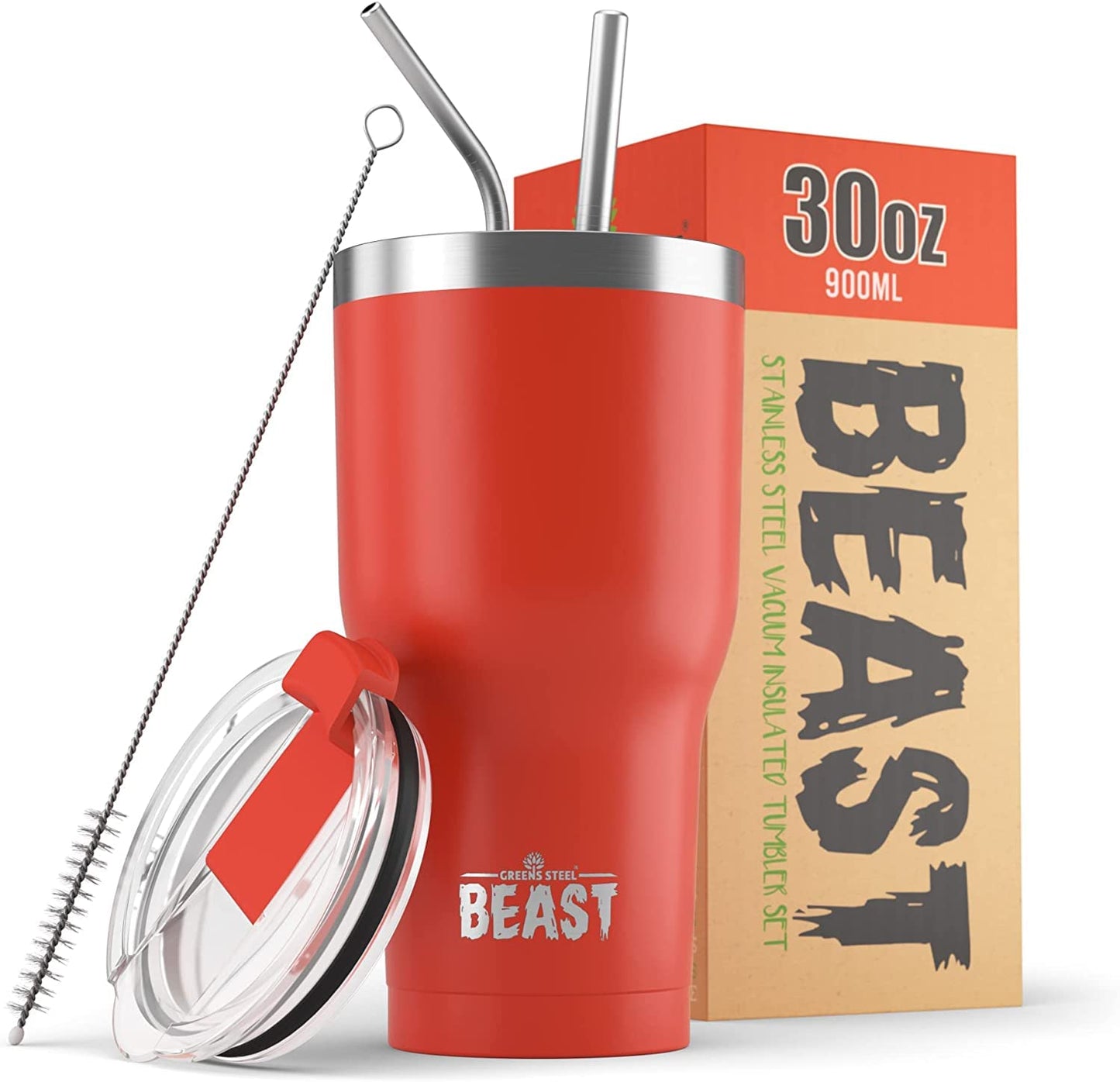 Beast 50 oz Tumbler Stainless Steel Vacuum Insulated Coffee Ice Cup Double Wall Travel Flask (Arctic White)
