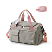 Small Gym Bag for Women, Travel Duffle Bag Carry On Weekender Bag with Shoe Compartment