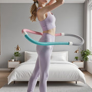 Weighted Hula Hoop for Adults - 2025 New Foldable Soft Spring Fitness Hoop for Waist Slimming, Home Workout & Travel
