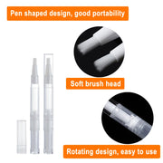 10 Pack 3 ML Transparent Twist Pens, Empty Cuticle Nail Oil Pen with Brush Tip, Cosmetic Lip Gloss Containers Applicators Eyelash Growth Liquid Tube