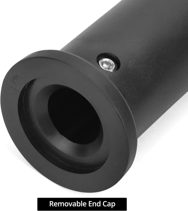 QWORK Adapter Sleeve (2 Pairs) – Convert 1" Standard to 2" Weight Plate Posts – 8" Length, 600lbs Capacity, Removable End Caps, Hex Bolt Locking, Includes Allen Keys