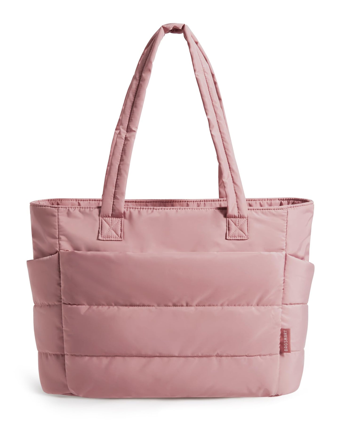 BAGSMART Tote Bag for Women, Lightweight Puffy Tote Bag with Compartments Quilted Shoulder Bag Handbag for Travel, Work, Gym
