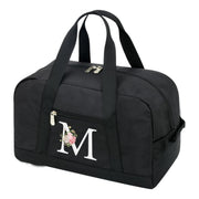 Small Gym Bag for Women Letter Style Small Duffle Bag for Travel Sport Carry on Bag-Black(Letter A)