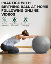 Trideer Yoga Ball – Anti-Burst Exercise Ball for Pregnancy, Office, Birthing, Stretching & Core Workout – Home Gym & Therapy