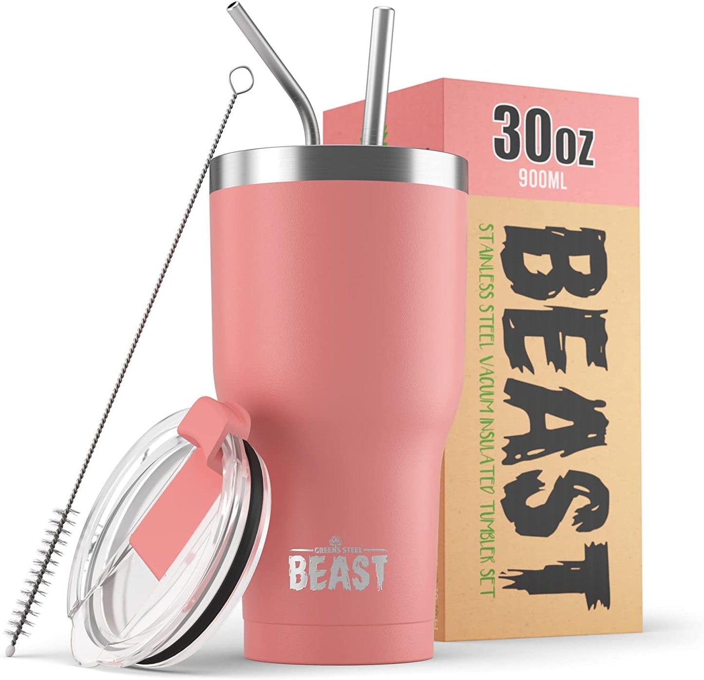 Beast 50 oz Tumbler Stainless Steel Vacuum Insulated Coffee Ice Cup Double Wall Travel Flask (Arctic White)