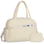 Sports Gym Bag for Women, Travel Duffle Bag with Shoe Compartment & Wet Pocket, Fitness Yoga Bag Weekender Overnight Bag Small