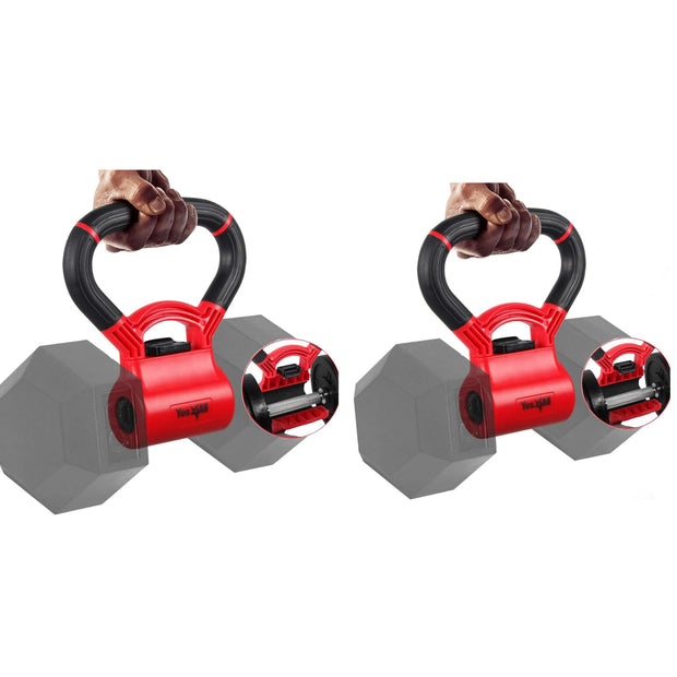 Yes4All Kettlebells Grip, Dumbbell Grip Handle, Convert Dumbbells into Kettlebell for Home Gym, Kettlebell for Weights Plate