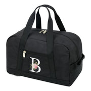Small Gym Bag for Women Letter Style Small Duffle Bag for Travel Sport Carry on Bag-Black(Letter A)