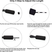 Jump Rope for Fitness Adjustable Rope for Men, Women, and Kids Ideal for Cardio and Training Workouts
