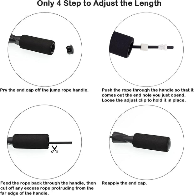 Jump Rope for Fitness Adjustable Rope for Men, Women, and Kids Ideal for Cardio and Training Workouts