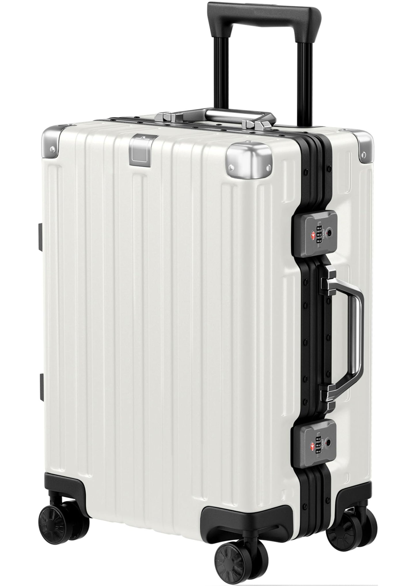 Krute Luggage 28 Inch Checked Suitcase with Spinner Wheels Zipperless Aluminum Frame Luggages TSA Lock No Zipper Hardshell Lightweight PC+ABS Large Suitcases