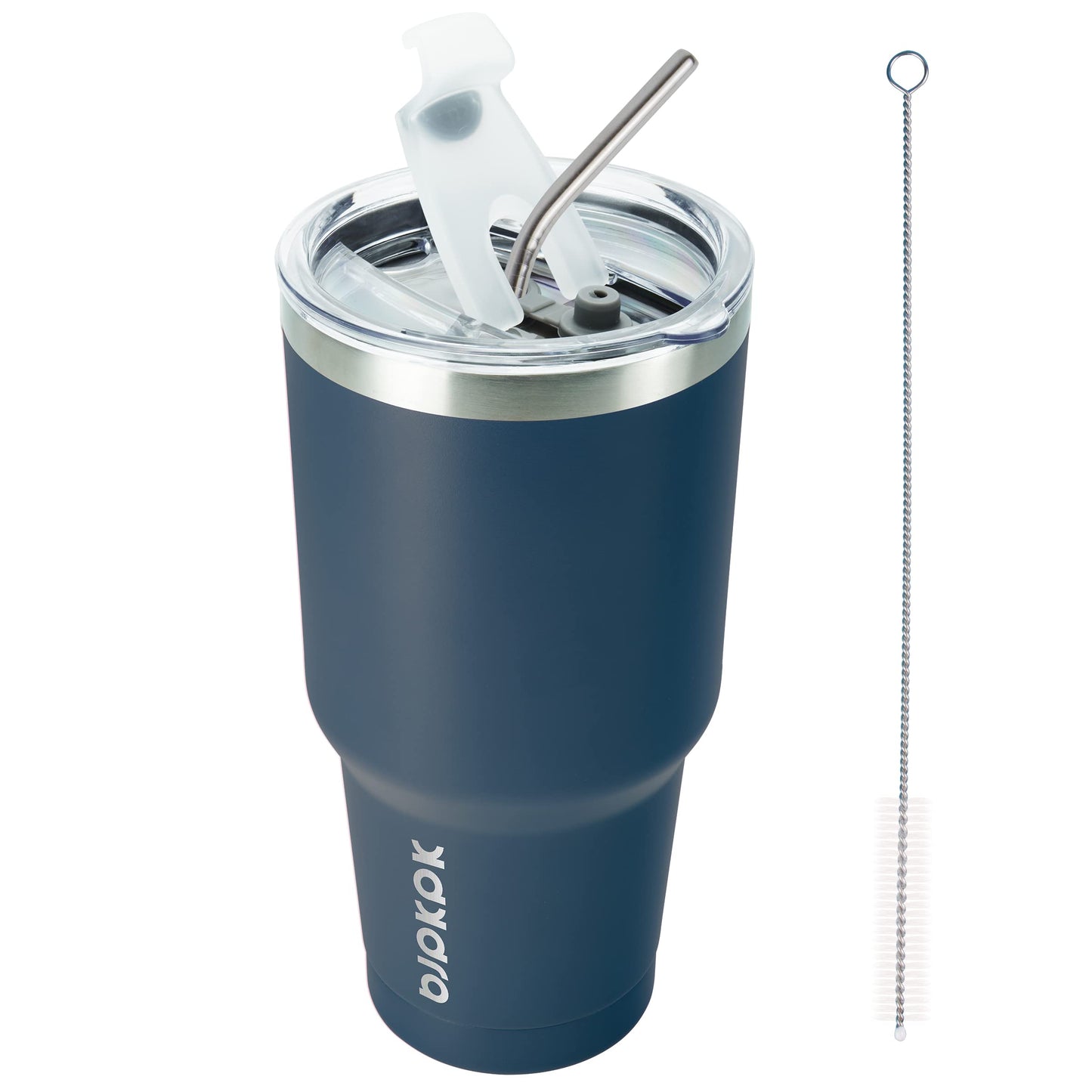 BJPKPK Insulated Stainless Steel Tumbler, Coffee Cup with Lid and Straw, Double Wall Vacuum Travel Mug, Powder Coated Leakproof Tumbler Cup,Oasis