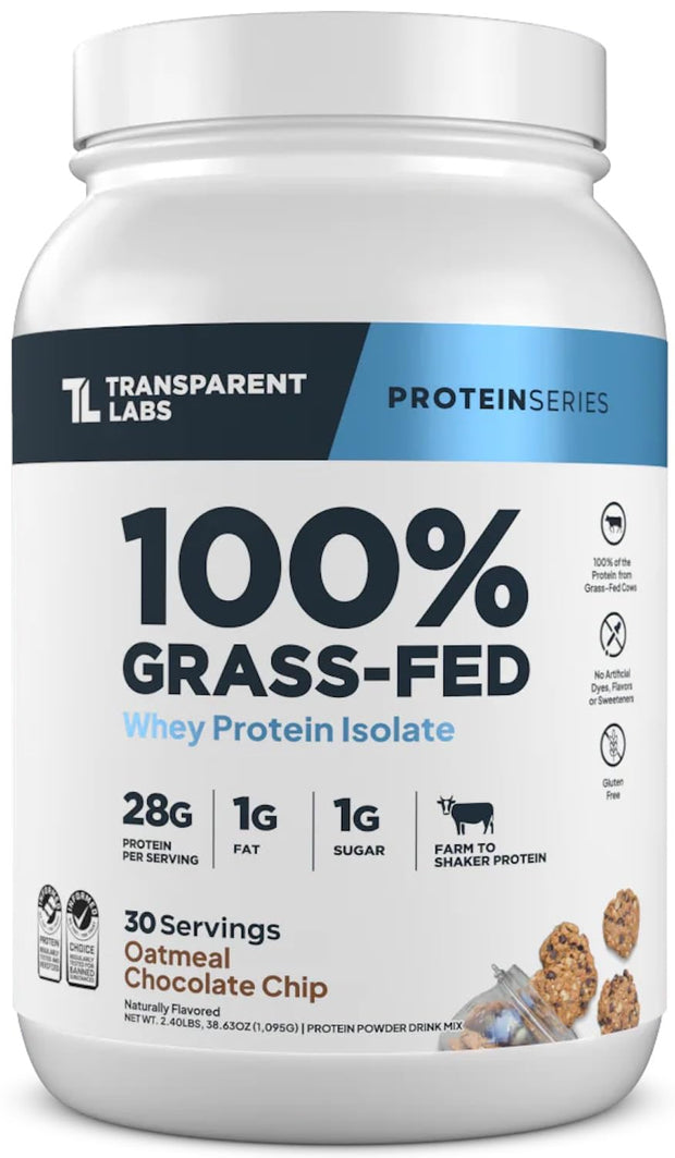 Transparent Labs Grass-Fed Whey Protein Isolate - Naturally Flavored, Gluten Free Whey Protein Powder with 28g of Protein per Serving & 9 Amino Acids - 30 Servings, Milk Chocolate