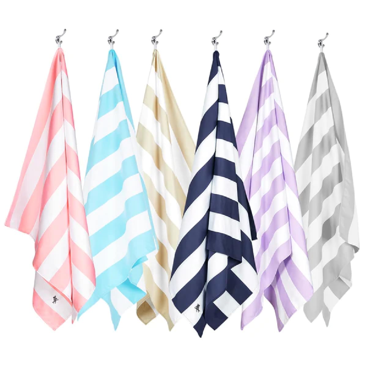 Dock & Bay Beach Towel - Quick Dry, Sand Free - Compact, Lightweight - 100% Recycled - Includes Bag - Cabana - Bondi Blue - Large (160x90cm, 63x35)