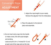 Skipping Jump Rope for Fitness Workout - Light Weight, Adjustable, Tangle Free, Excellent line control for Cardio Boxing, CrossFit, Training Exercise All Ages and Gender ( Special Luxury, KA-220, Made in Korea)