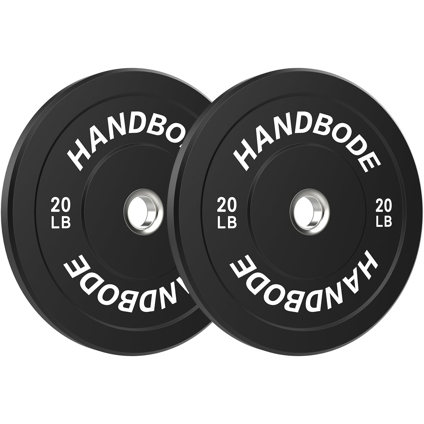 Bumper Plates 2 - Inch Olympic Weight Plate Set for Barbell, 10-55 lb Rubber Weights Sets for Home Gym, Strength Training Plate, Weight Lifting, Black