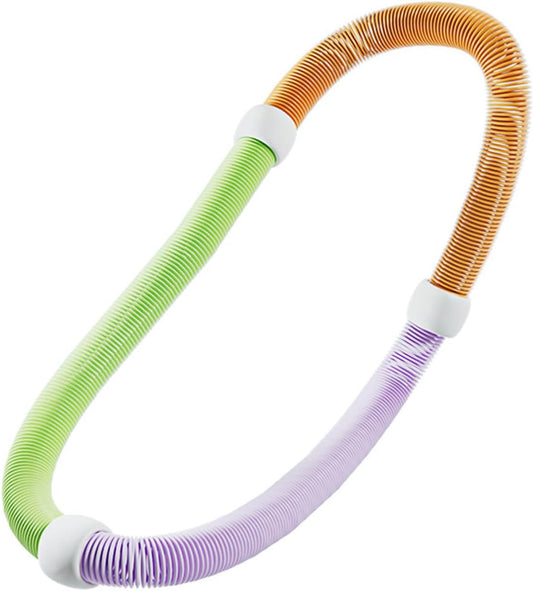 Weighted Foldable HulaHoops for Adults – 3.3 lb Portable Fitness Hoop for Waist Slimming, Postpartum Recovery, Home & Travel Exercise Equipment