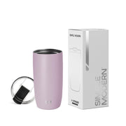 Simple Modern Travel Coffee Mug Tumbler with Flip Lid | Reusable Insulated Stainless Steel Cold Brew Iced Coffee Cup Thermos | Gifts for Women Men Him Her | Voyager Collection | 12oz | Almond Birch