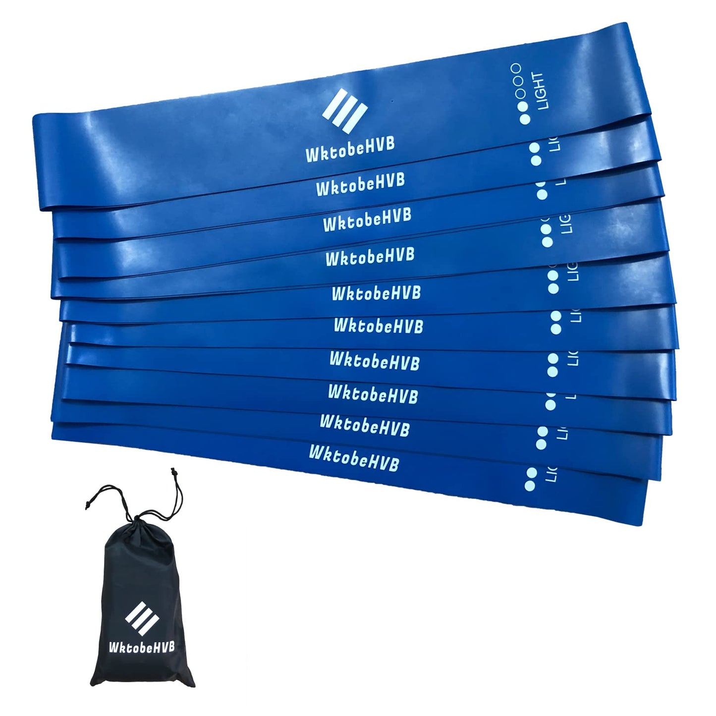 Resistance Loop Exercise Bands-5/10 Pack-10/12 Inch Stretch Bands for Working Out with Carry Bag-Elastic Bands for Physical Therapy, Rehab, Yoga, Pilates and Strength Training at Home or Gym