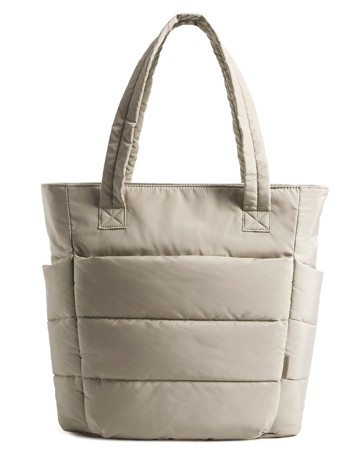 BAGSMART Tote Bag for Women, Lightweight Puffy Tote Bag with Compartments Quilted Shoulder Bag Handbag for Travel, Work, Gym