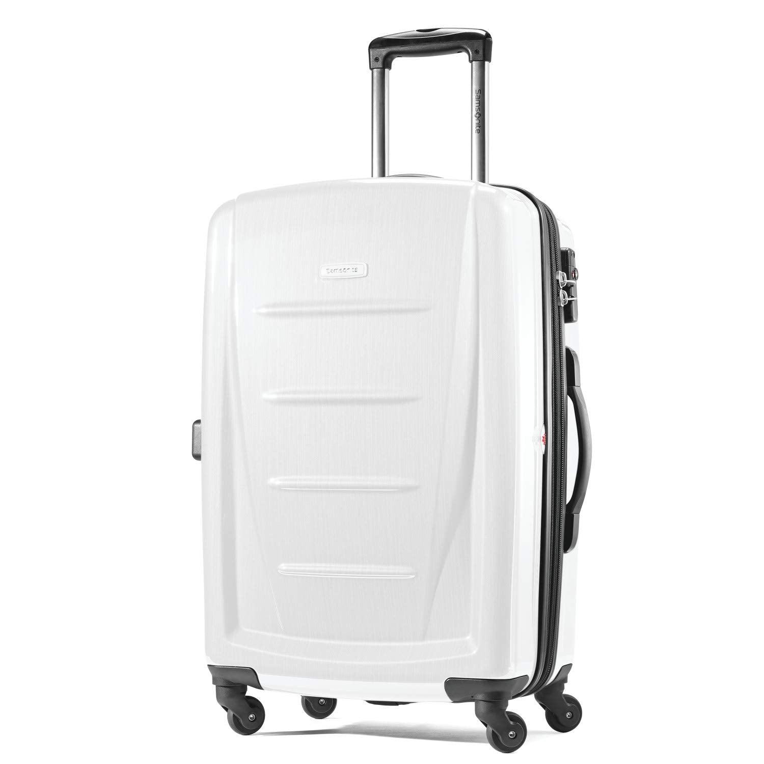 Samsonite Winfield 2 Hardside Expandable Luggage with Spinner Wheels, Burgundy, Checked-Medium 24-Inch