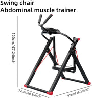 Vicamy Ab Machine,No-Track Silent Exercise,Foldable Ab Workout Equipment for Home Gym,Adjustable Resistance,Ab Trainer Machine for Abs Workout,Full Body Workout Machine