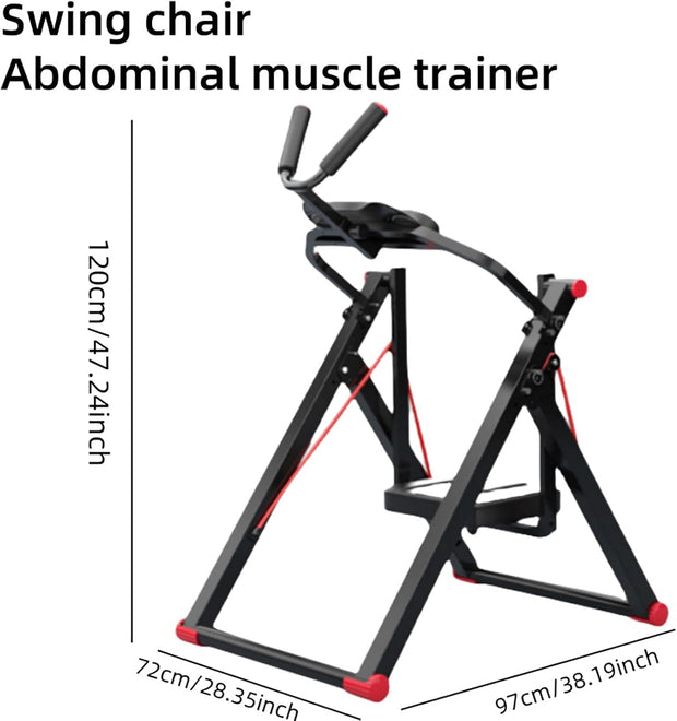 Vicamy Ab Machine,No-Track Silent Exercise,Foldable Ab Workout Equipment for Home Gym,Adjustable Resistance,Ab Trainer Machine for Abs Workout,Full Body Workout Machine