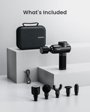 RENPHO Massage Gun Deep Tissue with Heat and Cold Head, Handheld Muscle Massager Therapy with Carry Case, Percussion Body Masajeador for Men Women Athletes Back Upgrade, Active Thermacool