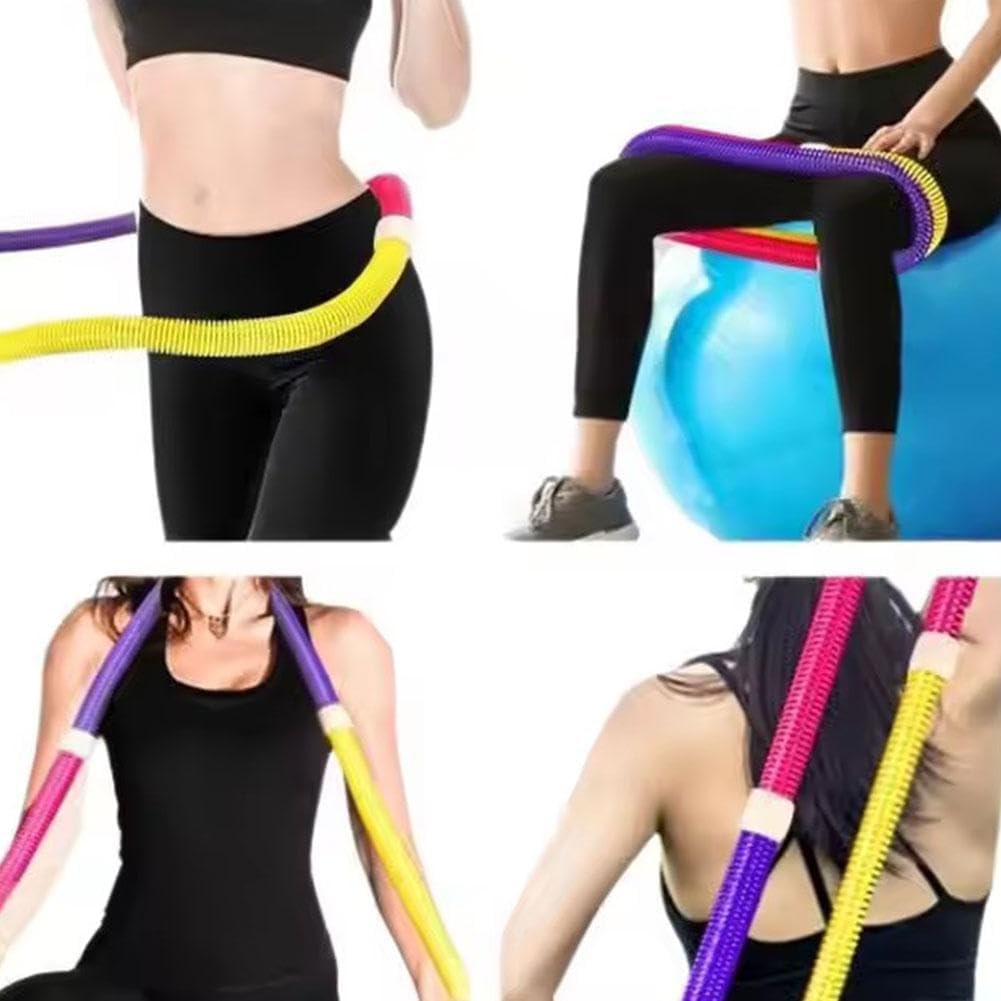 2025 New Soft Spring Exercise Hoop for Adults, Foldable Fitness Hoop, Waist-Friendly Design, Portable Slimming Exercise Equipment, Spring Fitness Circle for Home and Travel (1kg)